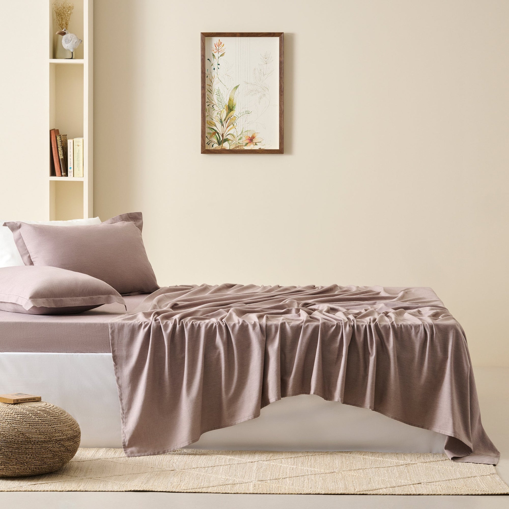 Dusty Amethyst | Cotton Bamboo | Chambray | Bedsheet