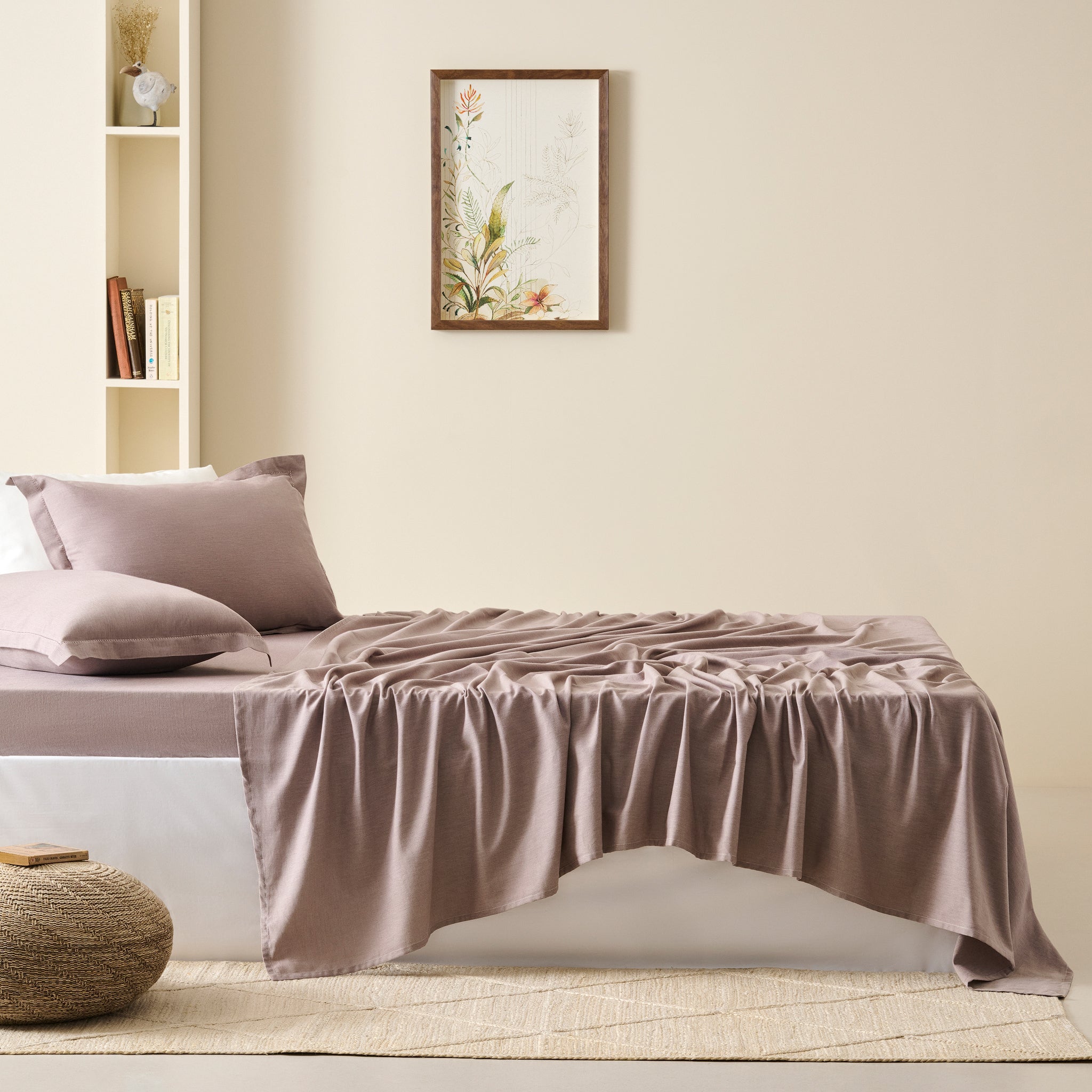 Dusty Amethyst | Cotton Bamboo | Chambray | Bedsheet - Product Image 