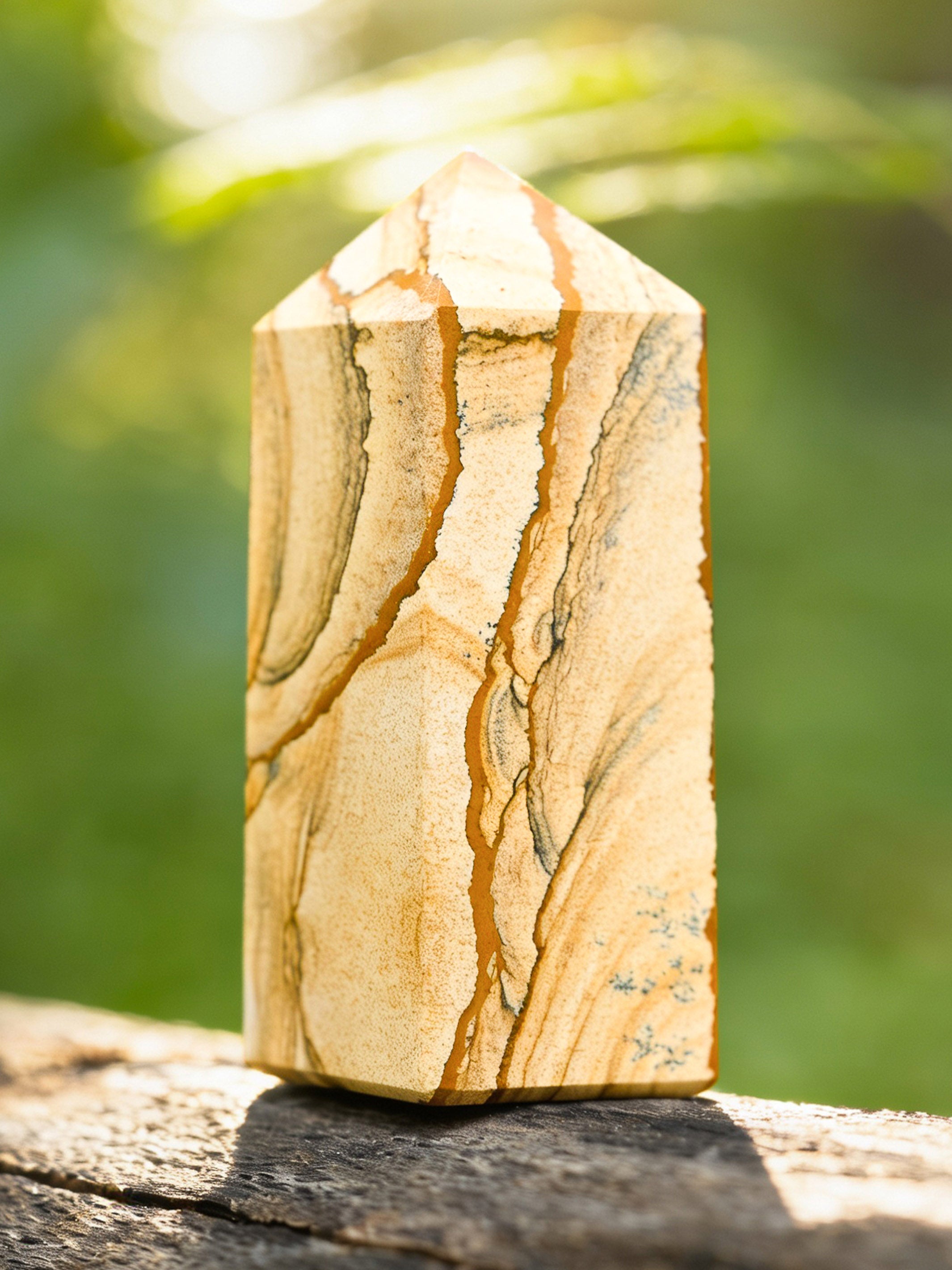 Semi-precious Gemstone - Picture Jasper Tower - Product Image 