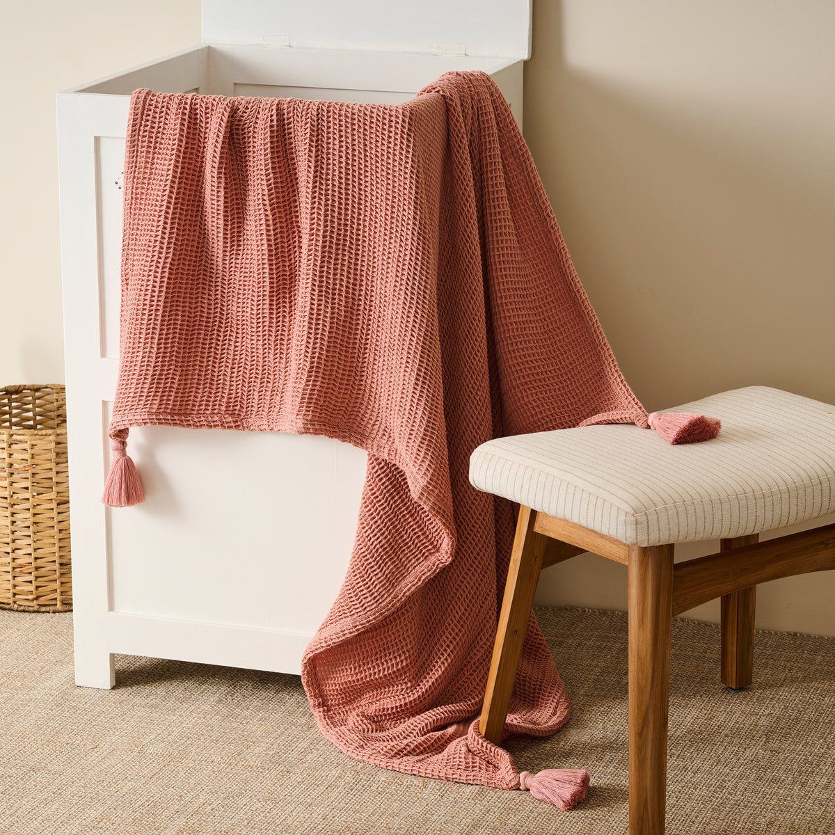 Sea Sponge Cotton Waffle Throw
