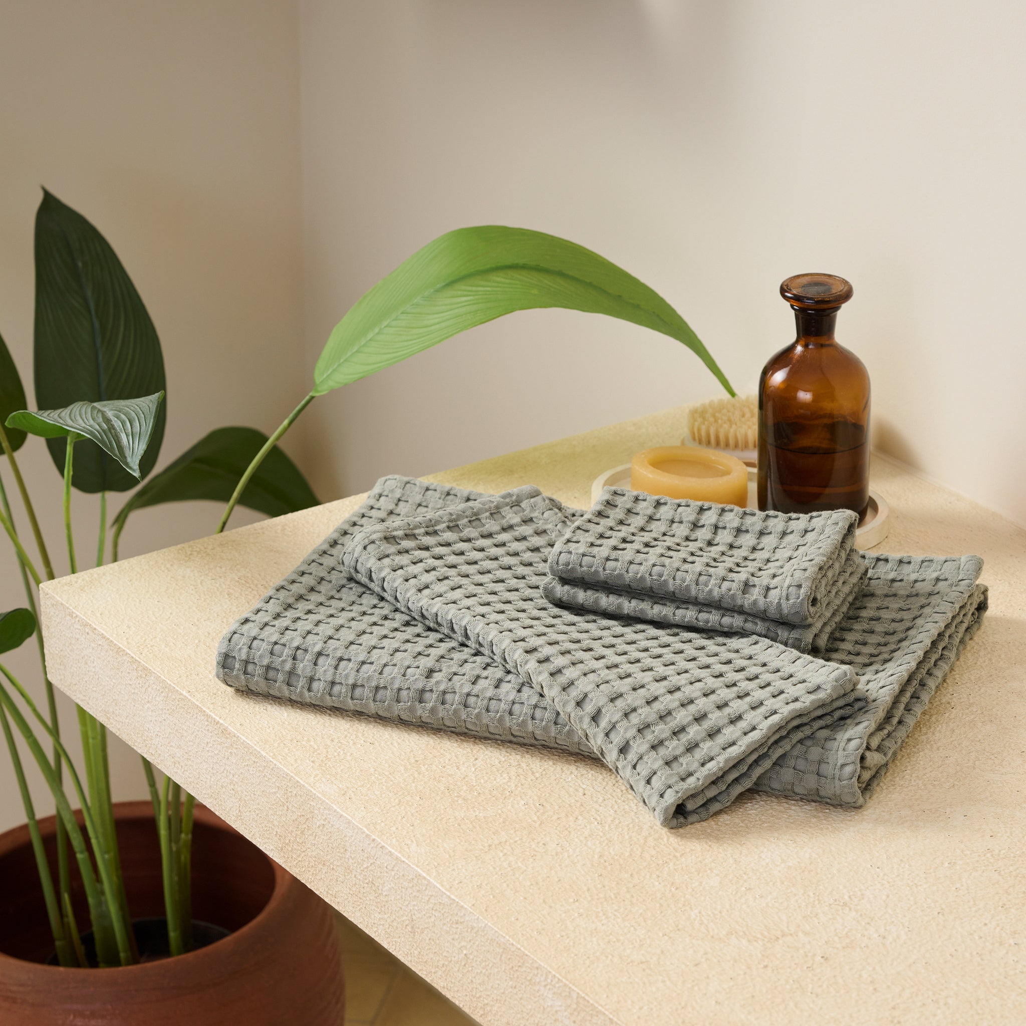 Mosaic | Cotton Bamboo | Waffle | Bath Set