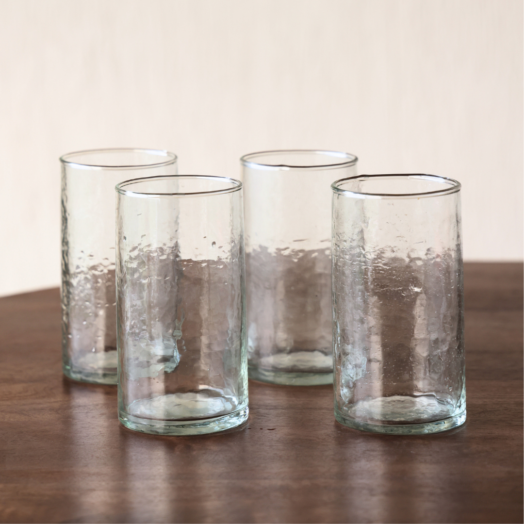 Hammered Glasses Set of four