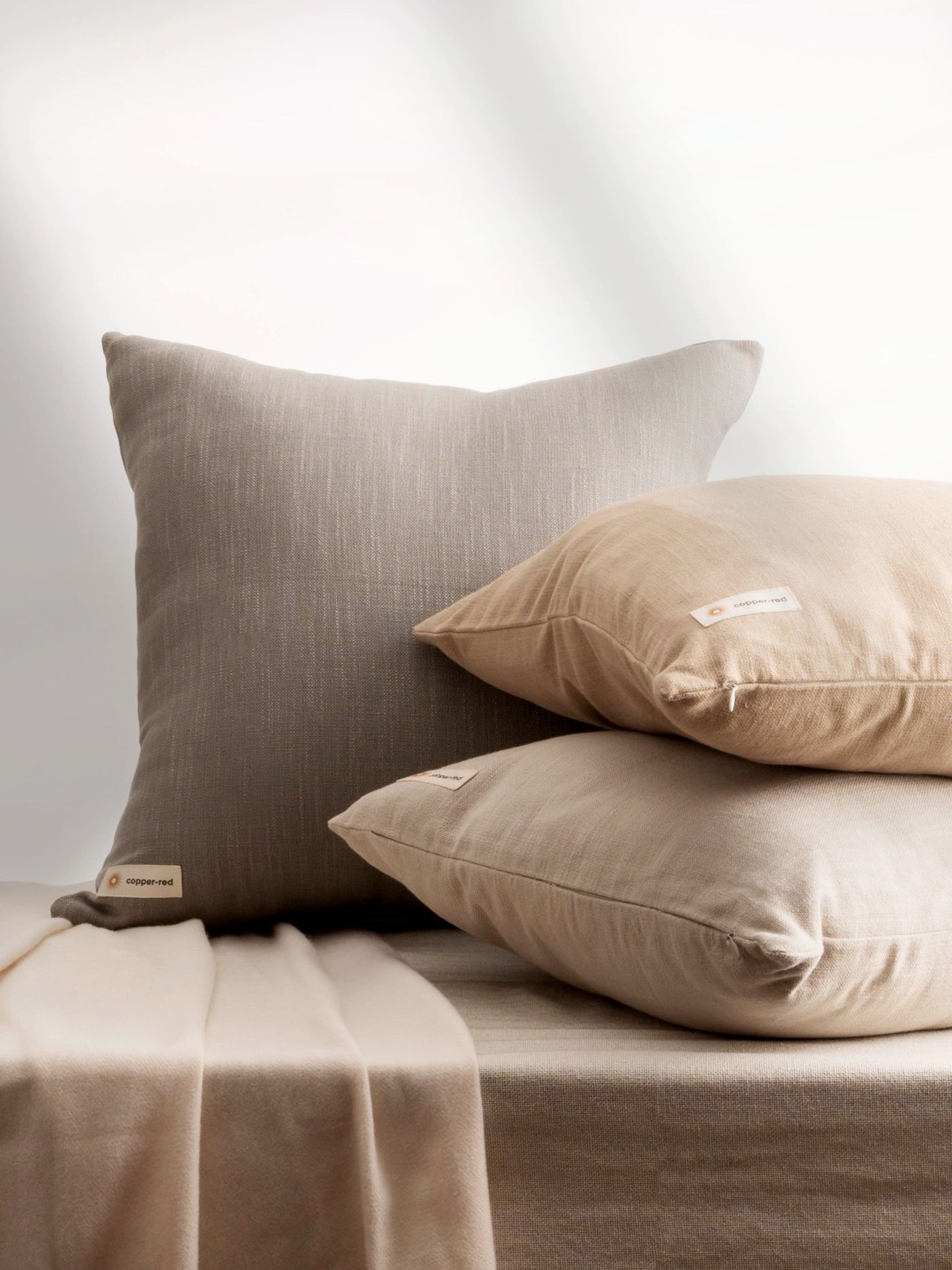 Saadiyat Ash Grey Cotton Cushion Cover