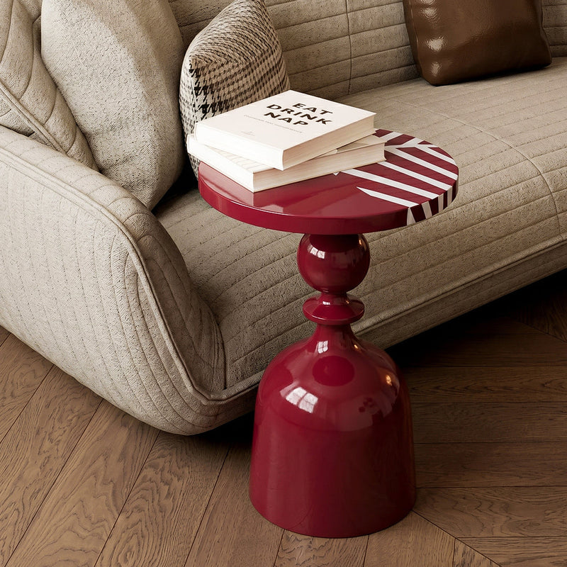 Orion Ember Luxe Iron Pedestal Accent Table