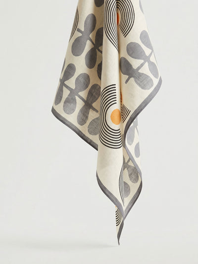 Cotton Square Scarf - Mid Modern Floral