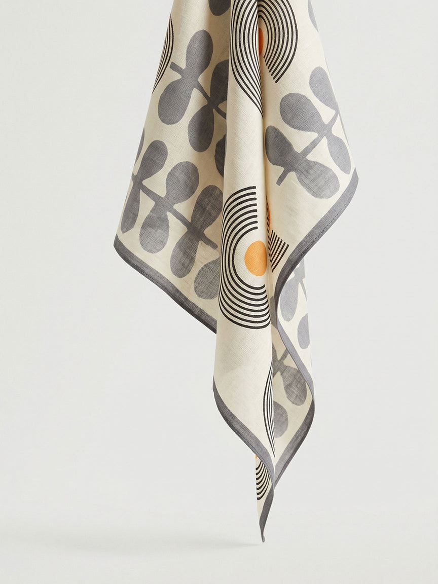 Cotton Square Scarf - Mid Modern Floral