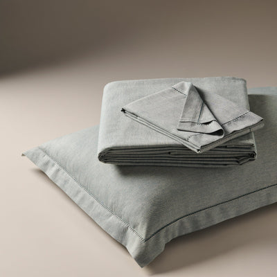 Teal Glaze | Cotton Bamboo | Chambray | Bedsheet