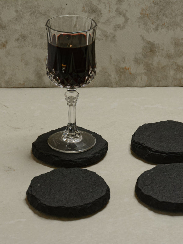 Coasters Set of 4 - Slate Round