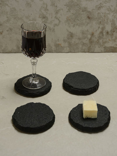 Coasters Set of 4 - Slate Round