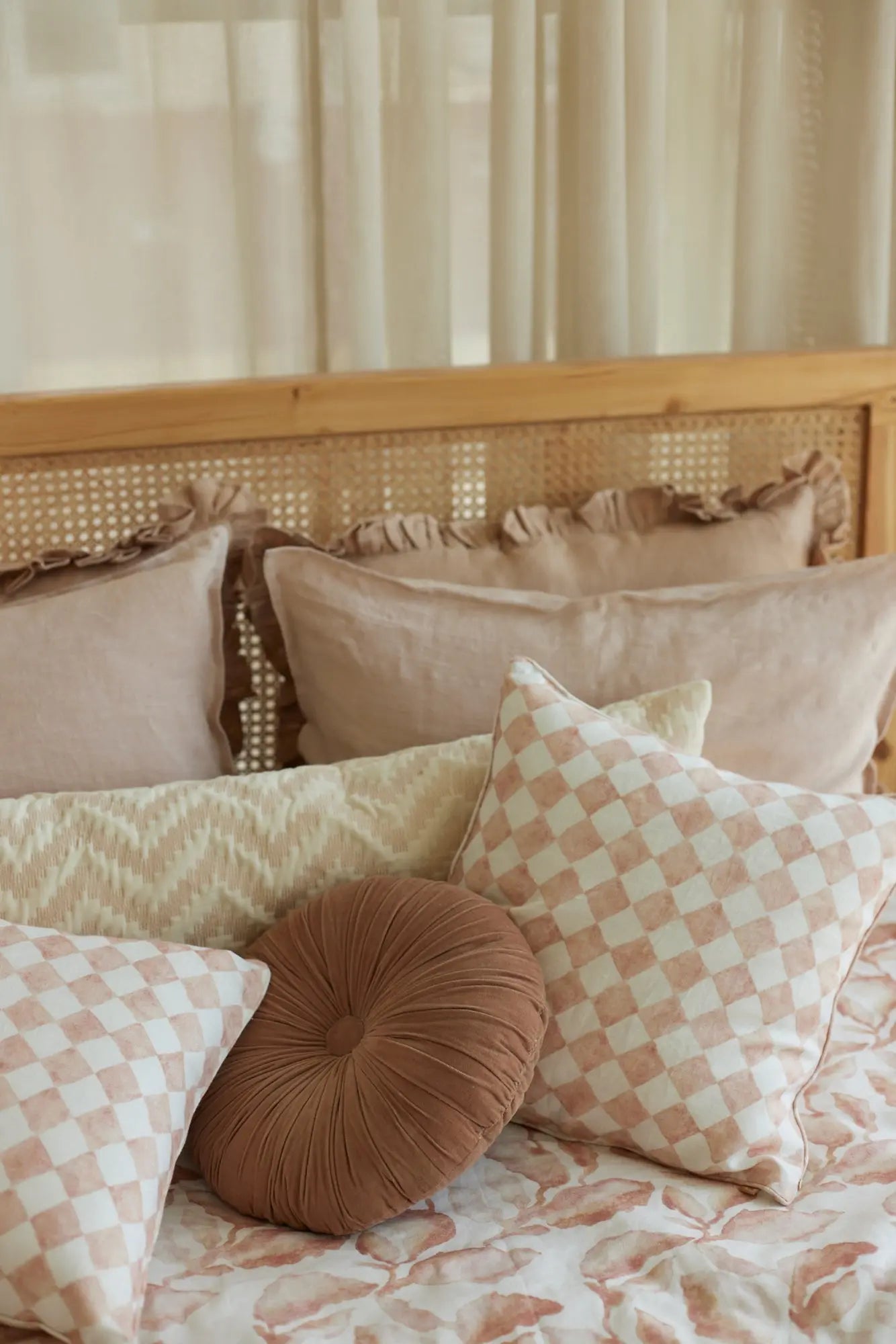 Cuddle Spice Velvet Round Cushion SanctuaryLiving