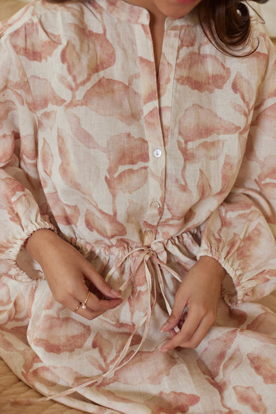 Peony Cascade Blush Dress
