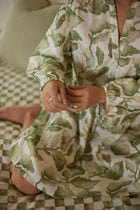 Peony Cascade Green Dress