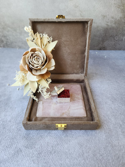 Rose Quartz Square Kesar Set - Small