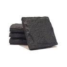 Chiseled Square Slate Coaster - Set of 4