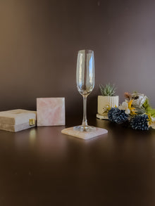 Rose Quartz Coaster- Square ( Set Of 2 )