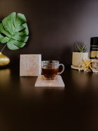 Rose Quartz Coaster- Square ( Set Of 2 )