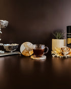 Natural Agate Coaster - Round ( Set Of 2 )