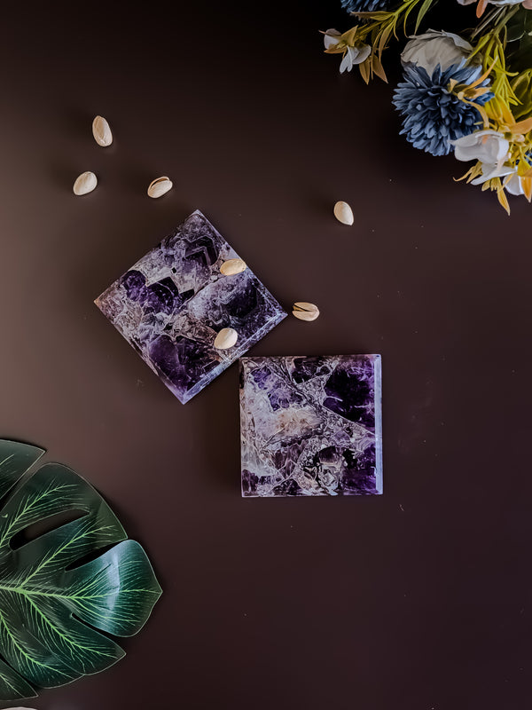 Amethyst Coaster - Square ( Set Of 2 )