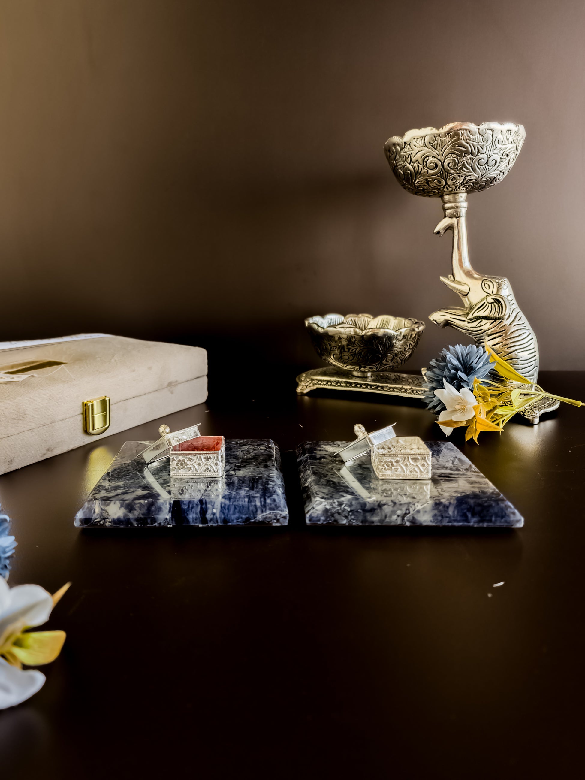 Sodalite Kesar Elaichi Luxe Set