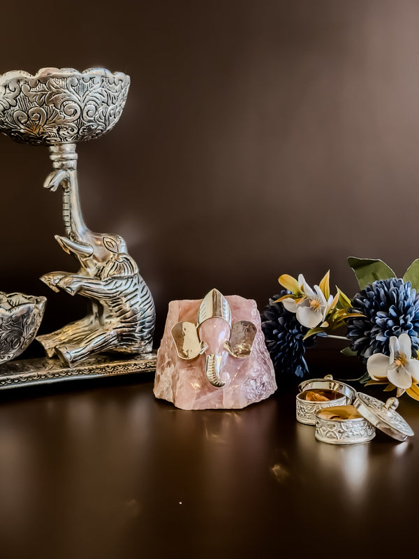 Ganesha Rose Quartz Figurine