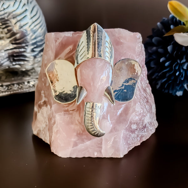 Ganesha Rose Quartz Figurine