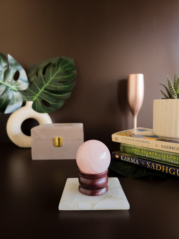 Rose Quartz Healing Decor Accent