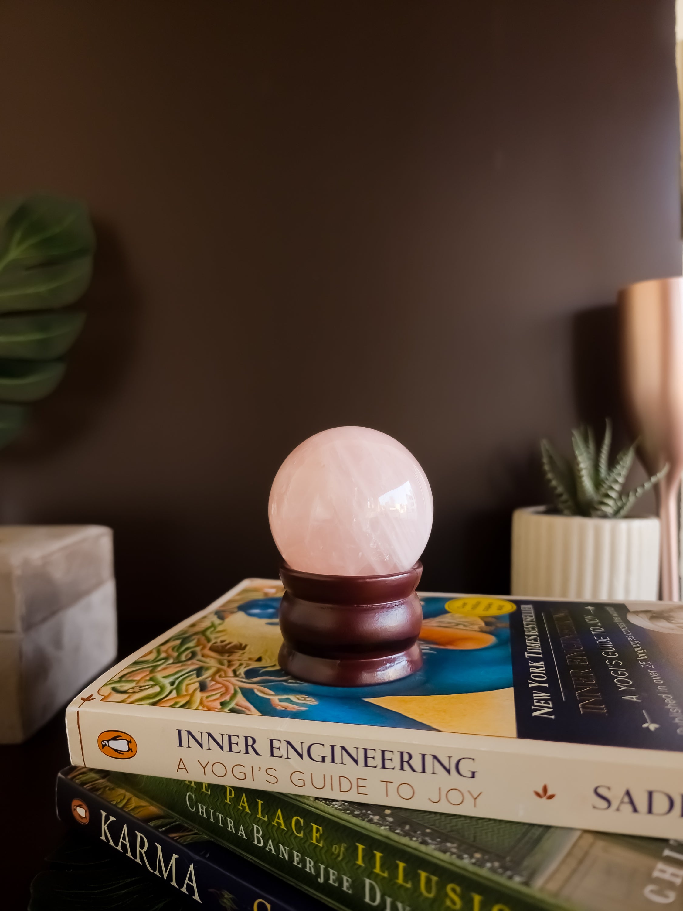 Rose Quartz Healing Decor Accent