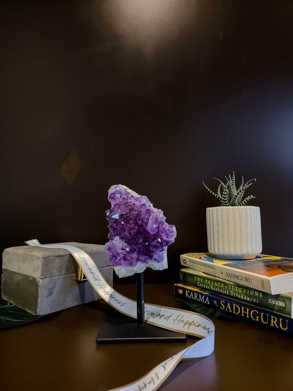 Amethyst Gedode Crystal Decor Accent