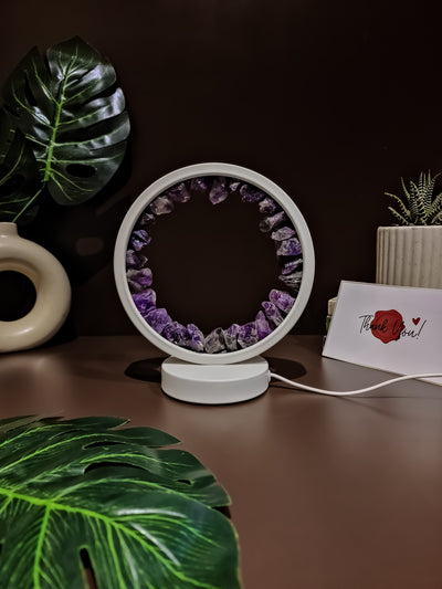 Amethyst Gemstone Crytsal Lamp