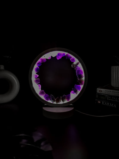 Amethyst Gemstone Crytsal Lamp