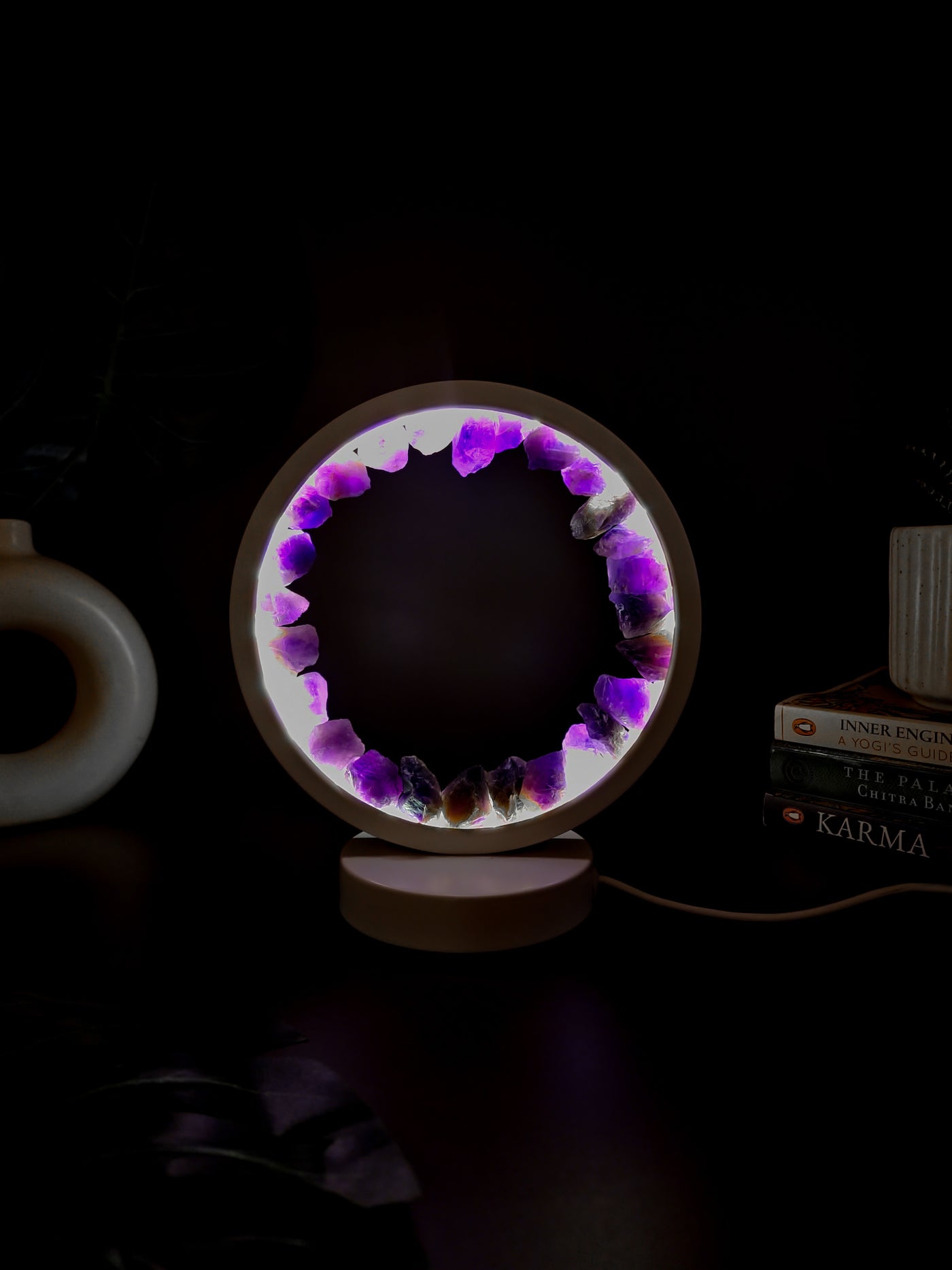 Amethyst Gemstone Crytsal Lamp