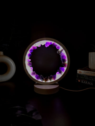 Amethyst Gemstone Crytsal Lamp