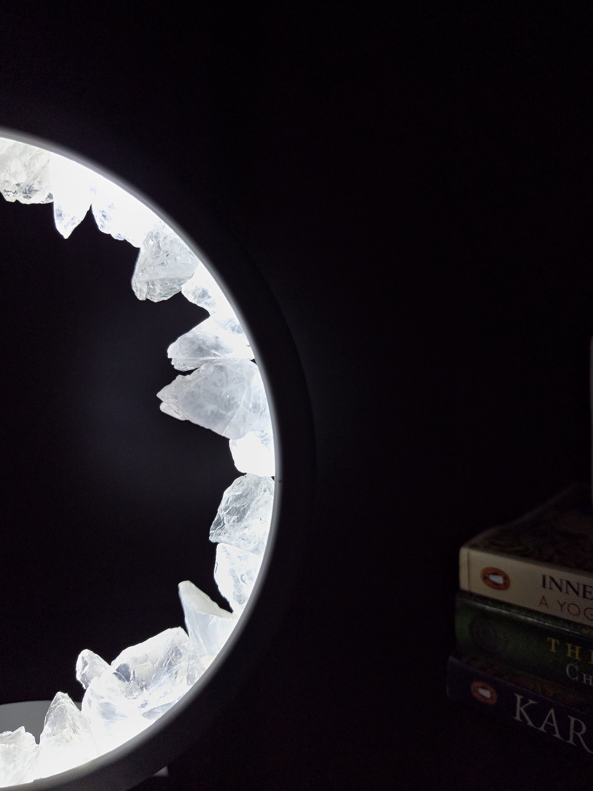 White Quartz Crystal Lamp
