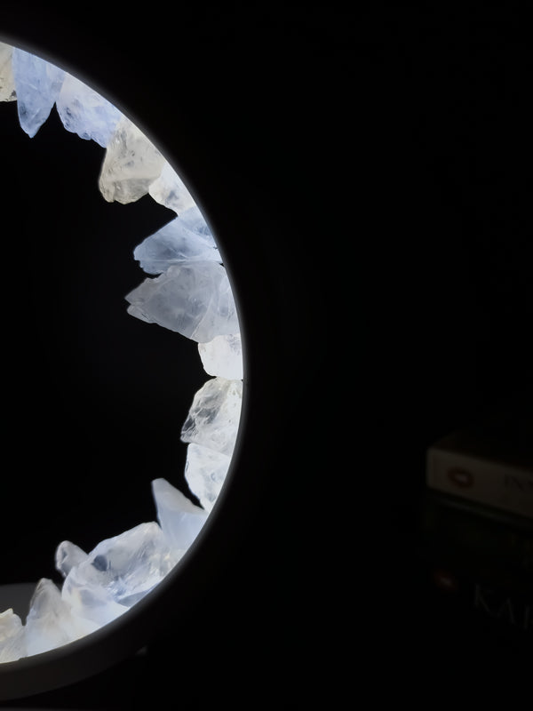 White Quartz Crystal Lamp