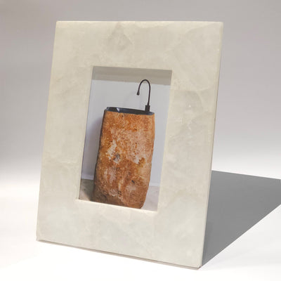Semi Precious Photo Frame - White Quartz