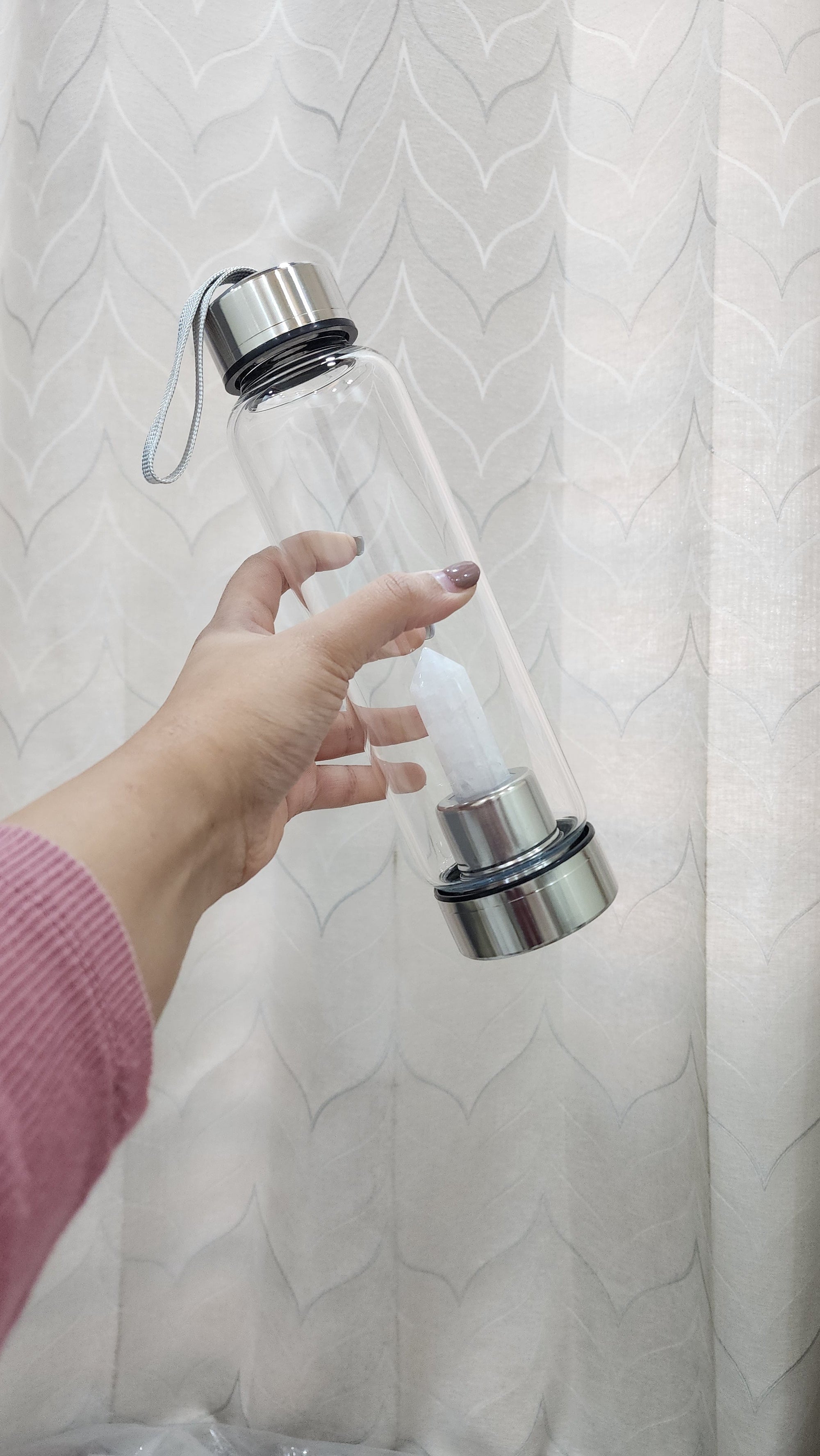 Gemstone infused water bottle