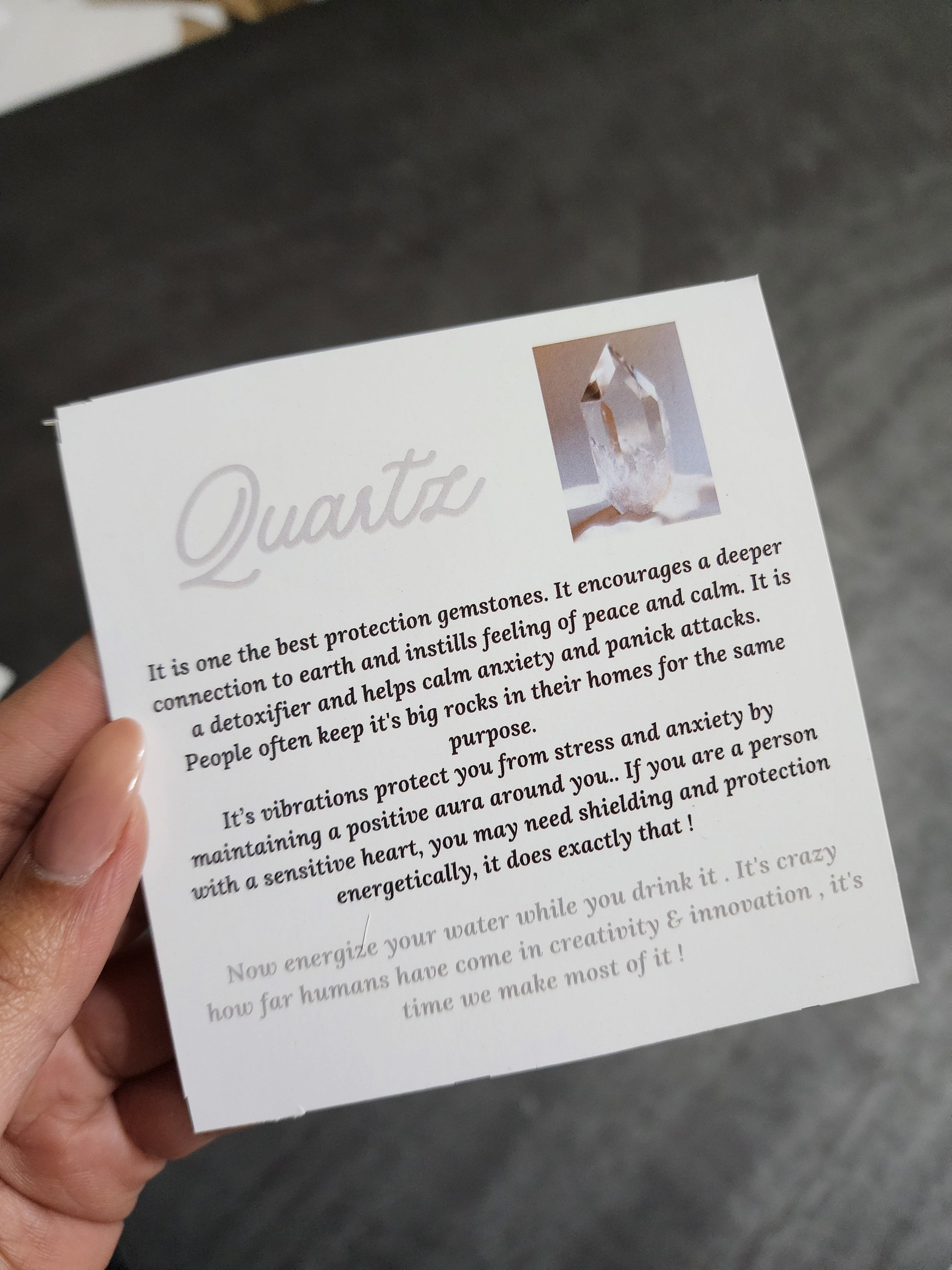 Gemstone infused water bottle