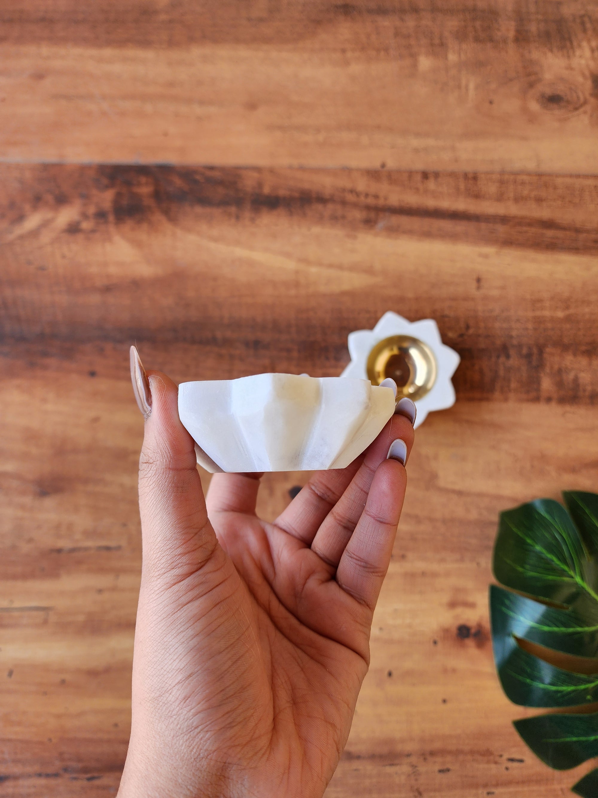 White Marble Candle Holder - Luxury Minimal Home Décor (Set of 2)