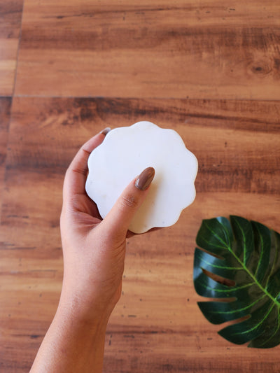 Designer Marble Coaster Set - Luxe Artisan Tableware (Set of 4)