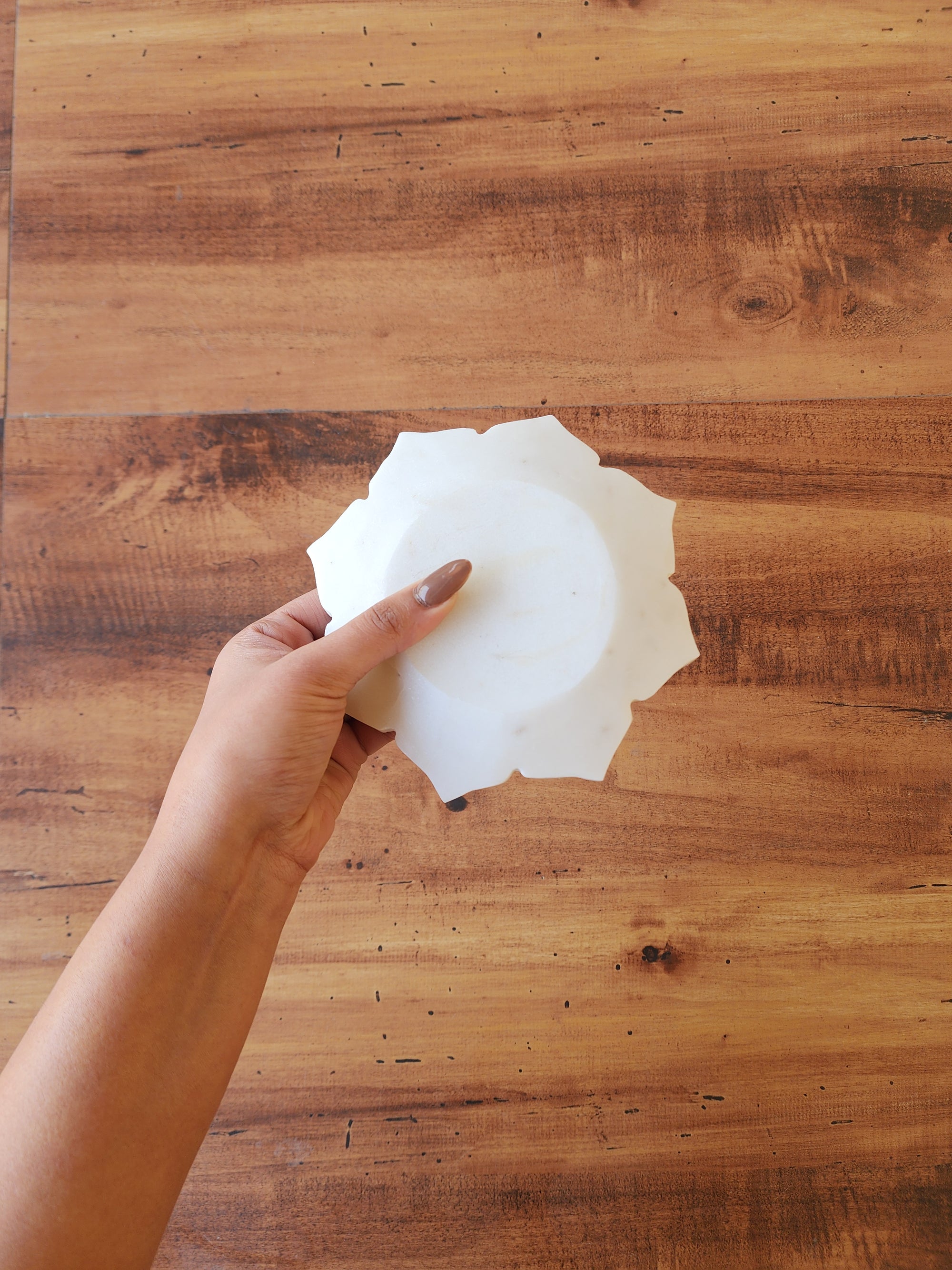 Lotus Marble Urli Candle Holder - Festive Luxury Décor Accent