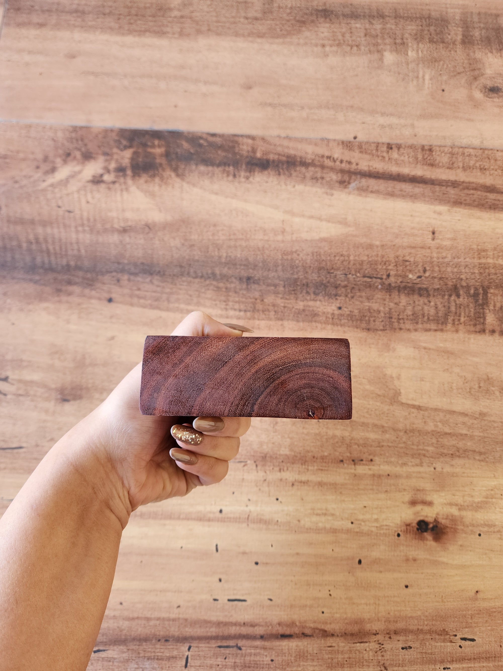 Wooden Pillar Candle Holder - Triangle Minimal Accent