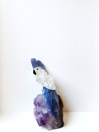 Real Gemstone Bird Décor