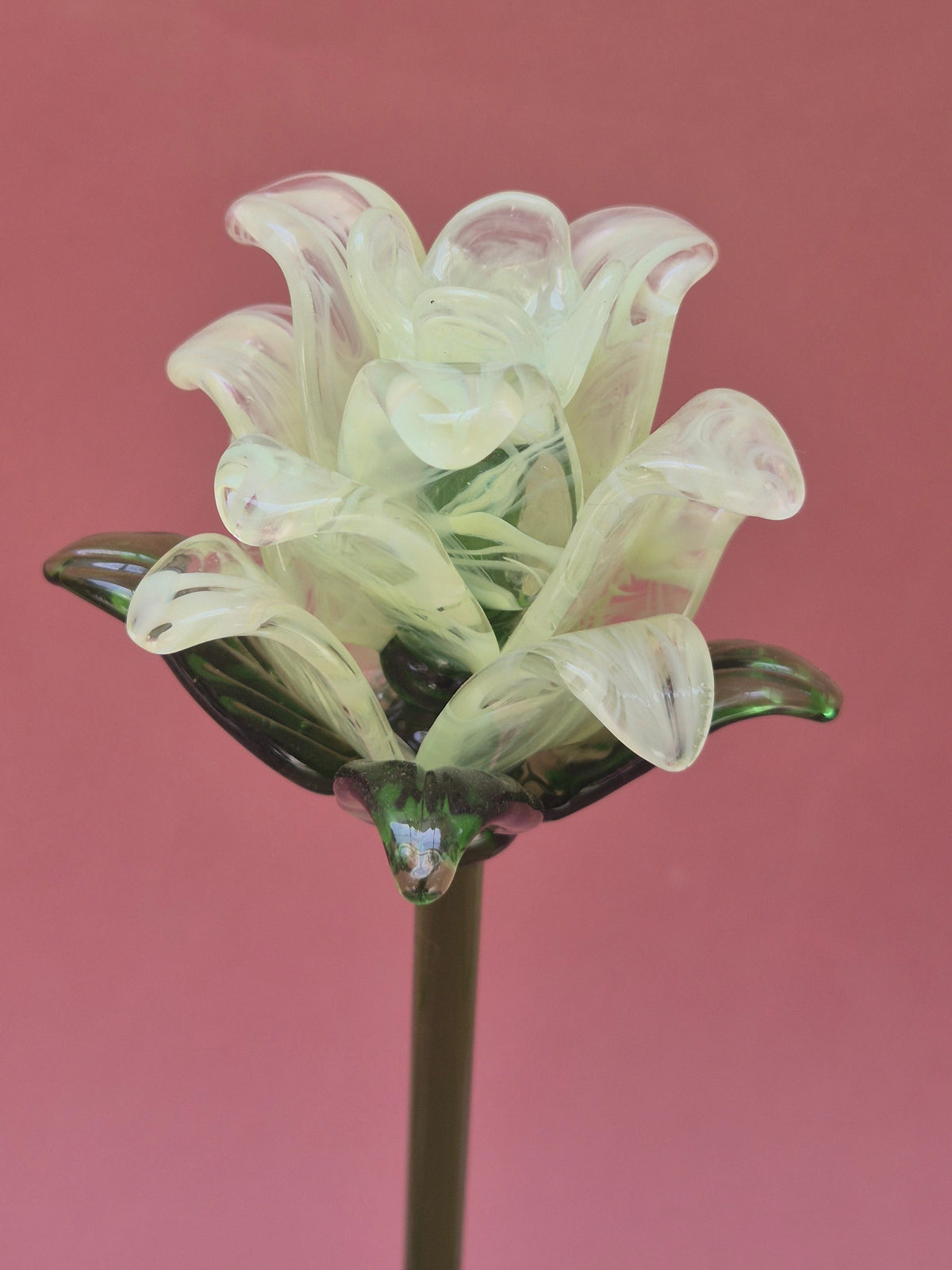 Primrose Lisianthus- Handblown Glass Flower