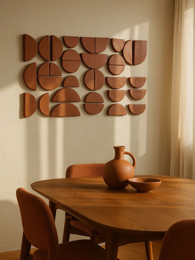 Clay Crescent Terracotta Wall Art for Home Decor