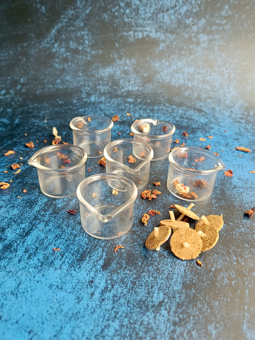 Nooré Glass diya set - set of 6
