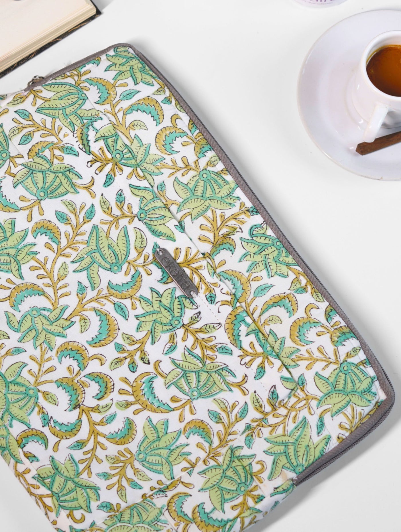 Laptop Sleeve Green Floral