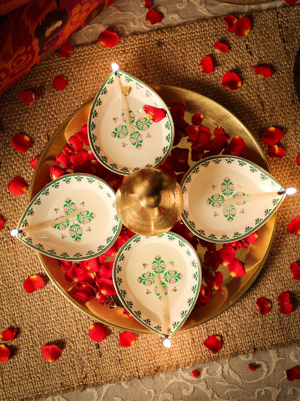 Angoor Bela Forest Diya Set Of 4