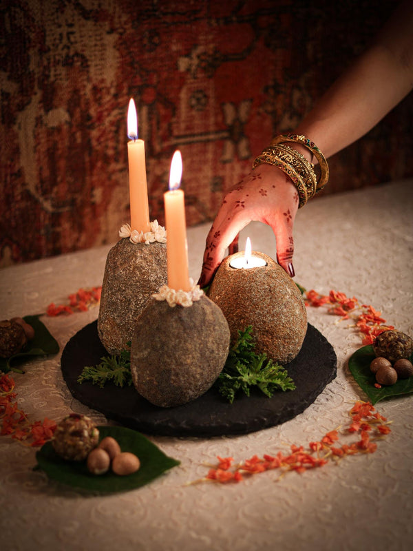Boulder Tea Light Holder