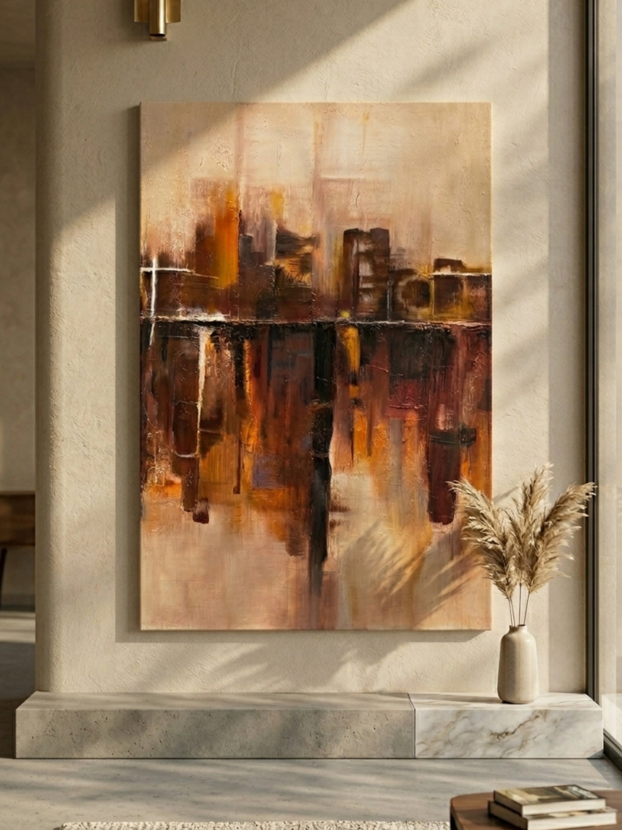 Burnt Residue Modern Textured Wall Art for Stylish Homes