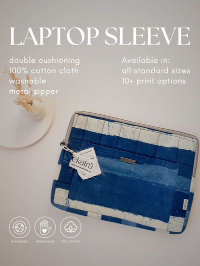 Laptop Sleeve Indigo Chevron